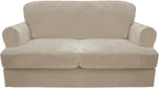 CUCRAF Cushion Sofa Cover 3 Piece Slipcovers, Soft Thick Velvet Couch Cover by CUCRAF