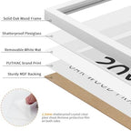puthiac 20x20 Solid Oak Wood Picture Frames, White, 3 Pack - Image 2