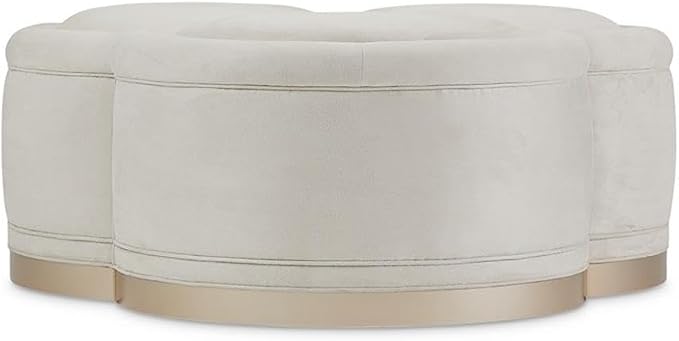 MICHAEL AMINI Malibu Crest Faux-Suede Cocktail Ottoman - Image 4