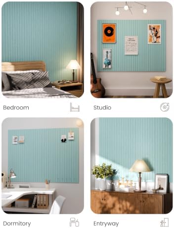 Fluxynara 48" x 36" Large Felt Bulletin Board, Aqua Blue - Image 7