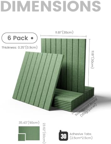 Fluxynara 36" x 24" Large Felt Bulletin Board, Moss Green - Image 2