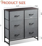 WLIVE Dresser for Bedroom with 6 Drawers, Dark Grey - Image 3