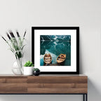 Hongkee 16x16 Frame Set of 4, 16 x 16 Black Wood Style(Mat 12x12) - Image 2