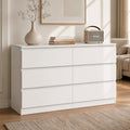 White Dresser for Bedroom, 48'' Modern Large 6 Drawer Dresser with Deep Drawer,Wide Storage Chest of Drawers,Bedroom Storage Furniture, TV Stand for Living Room by CIPACHOHOMEFURNITURE