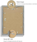 Hongkee 11x15 Picture Frame Set of 4, Made of Real Glass and Grey Frame - Display Picture 10x14 with Mat or 11x15 Without Mat, 11 by 15 Photo for Wall Mounting - Image 5