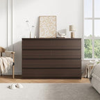 Jocoevol Brown 8 Drawer Dresser for Bedroom (15.3" D x 55.2" W x 32.3" H) - Image 3