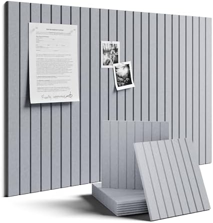 Fluxynara 36" x 24" Large Felt Bulletin Board, Soft Gray by FLUXYNARA