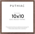 puthiac 10x10 Solid Oak Wood Picture Frame, Walnut, 1 Pack by PUTHIAC