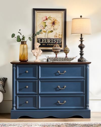 Farmhouse 6-Drawer Dresser with Charging Station for Bedroom - Image 6