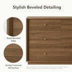 FORTUNETEC 47" Wide 6 Drawer Dresser for Bedroom, Walnut - Image 3