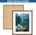 Hongkee 24x30 Frame Set of 4, 24 x 30 Rustic Brown Wood Style(Mat 18x24) - Image 3