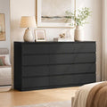 Black 12 Drawer Dresser for Bedroom,Modern Long Deep Drawer Dresser,Wood Storage Chest of Drawer, Bedroom Storage Organizer,No-Handle Design by CIPACHOHOMEFURNITURE
