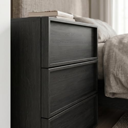 3 Drawer Dresser for Bedroom, 29.5" Wide Chest of Drawers with Storage, Wood Dresser TV Stand, Modern Closet Store Organizer for Living Room, Hallway, Nursery, Black - Image 5