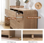 Curved Drawer Dresser for Bedroom with 7 Drawers, 54'' Wide Chest of Drawer - Image 5