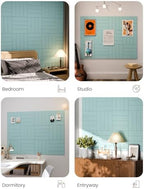 Fluxynara Felt Bulletin Board & Cork Board Alternative, Aqua Blue - Image 6