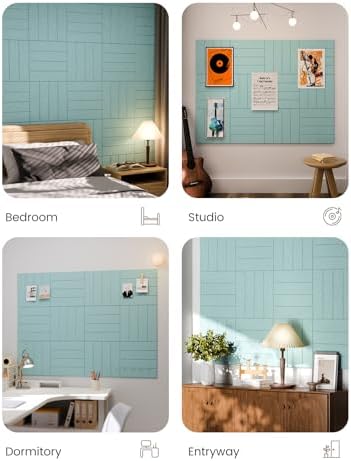 Fluxynara Felt Bulletin Board & Cork Board Alternative, Aqua Blue - Image 6