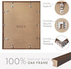 18x24 Wood Poster Frame, 18x24 Solid Oak Picture Frames Matted to 16x20 - Image 4