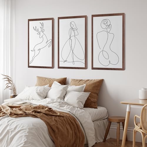 puthiac 18x24 Solid Oak Wood Picture Frame, Walnut, 1 Pack - Image 5