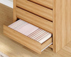 TEENFON 51.6" Tall Dresser for Bedroom with 7 Drawers, Modern Dressers & Chests of Drawers with Thicker Panels, Wooden Dresser TV Stand, Bedroom Dressers, for Bedroom, Hallway, Natural - Image 7