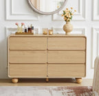 Modern 6 Drawer Dresser for Bedroom, 48" Wooden Chest of Drawer, Natural by AVZEAR