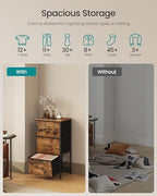 SONGMICS Dresser for Bedroom, Small Dresser with 3 Fabric Drawers - Image 4