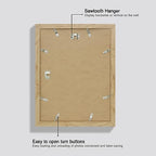 Hongkee 11x14 Picture Frame Set of 4, Made of Glass and Natural Oak Wooden Frame, Display 8x10 Pictures with Mat or 11 x 14 Posters without Mat for Wall Mounting, Gallery Photo Frames - Image 3