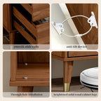Chrangmay 6 Drawer Dresser,47" Wide Mid Century Chest of Drawers,Wooden Bedroom Drawer Dresser with 6 Storage Drawers for Bedroom,Living Room,with Anti-Tipping Device,Walnut.HT - Image 4