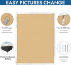 Hongkee 18x24 Frame Set of 4, 18 x 24 Distressed White Wood(Mat 16x20) - Image 5