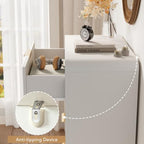 Decofy 48" H Fluted 5-Drawer Dresser for Bedroom, White - Image 4