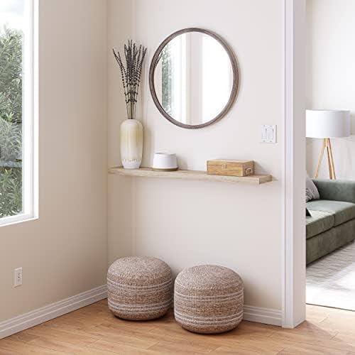 Ballucci Floating Shelf, 48" Wood Wall Shelf with Invisible Brackets for Bathroom, Living Room, Bedroom, Kitchen, Nursery, 8" Deep, Oak Finish - Image 2