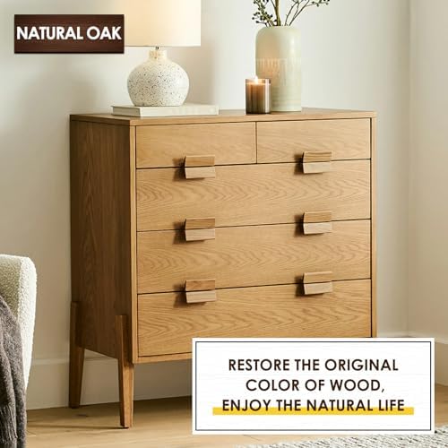 DWIL Wood Stain - Water Based Wood Paint, Multiple Finishes, Fast Drying, Indoor and Outdoor Furniture Paint, Wood Paneling, Wood Cabinets, Low Odor ＆ Non-Toxic (8.5oz Natural Oak) - Image 3