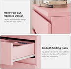 Pink Tall 7 Drawer Dresser for Bedroom, Modern Wood Closet Dressers & Chests of Drawers with Jewelry Storage, 23.6" L*15.8" W*47.5" H in Large Vertical Dresser for Bedroom, Living Room, Nursery - Image 5