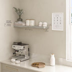 Ballucci Floating Shelf, 36" Wood Wall Shelf with Invisible Brackets for Bathroom, Living Room, Bedroom, Kitchen, Nursery, 8" Deep, Rustic Gray - Image 3