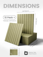 Fluxynara 48" x 36" Large Felt Bulletin Board, Olive Green - Image 2
