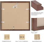 puthiac 10x10 Solid Oak Wood Picture Frame, Walnut, 1 Pack - Image 3