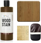 DWIL Water Based Wood Stain - Multiple Finishes, Fast Drying, Indoor and Outdoor Furniture, Wood Paneling, Cabinets and More, Low Odor ＆ Non-Toxic (8.5oz Natural Oak)-with Tools by DWILPAINT