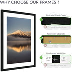 20x28 Poster Frame, Black Wood Frame with 16x24 Mat, 3 Pack - Image 3