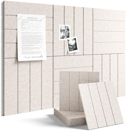 Fluxynara 36" x 24" Large Felt Bulletin Board, Oatmeal by FLUXYNARA