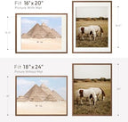 18x24 Wood Poster Frame, 18x24 Solid Oak Picture Frames Matted to 16x20 - Image 3