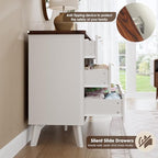 GarveeHome Fluted Dresser for Bedroom with 9 Deep Drawers, White - Image 7