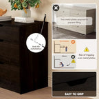 YESHOMY Dresser for Bedroom, 47.2" Modern Wood Chest with 6 Drawers - Image 3