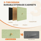 Sweetcrispy 7 Drawer Dresser for Bedroom Storage with Fabric Bins, Green - Image 6