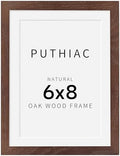 puthiac 6x8 Solid Oak Wood Picture Frame, Walnut, 1 Pack by PUTHIAC