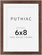 puthiac 6x8 Solid Oak Wood Picture Frame, Walnut, 1 Pack by PUTHIAC