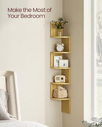 VASAGLE Corner Shelf Wall Mount, 5-Tier Floating Corner Bookshelf - Image 4