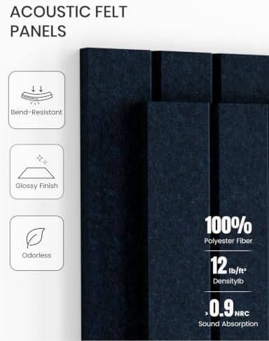 Fluxynara 36" x 24" Large Felt Bulletin Board, Carbon Blue - Image 5