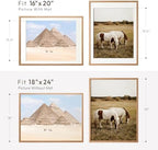 18x24 Poster Frame, 18x24 Solid Oak Picture Frames Matted to 16x20 - Image 3