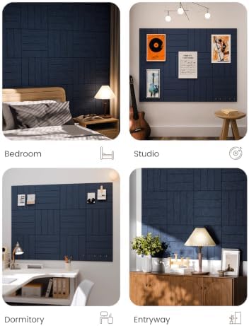 Fluxynara 48" x 36" Large Felt Bulletin Board, Carbon Blue - Image 7