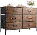WLIVE Dresser for Bedroom with 6 Fabric Drawers, Rustic Brown by WLIVE