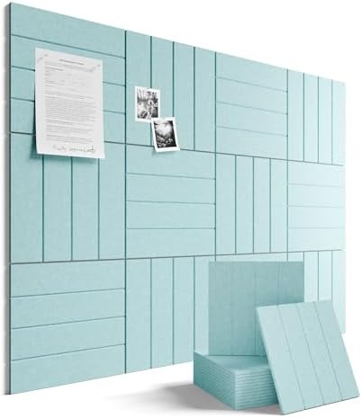Fluxynara 48" x 36" Large Felt Bulletin Board, Aqua Blue by FLUXYNARA